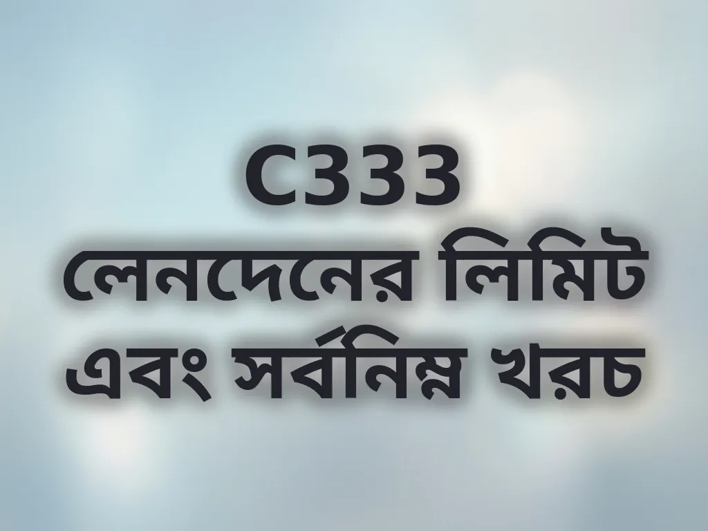 C333 লেনদেনের লিমিট